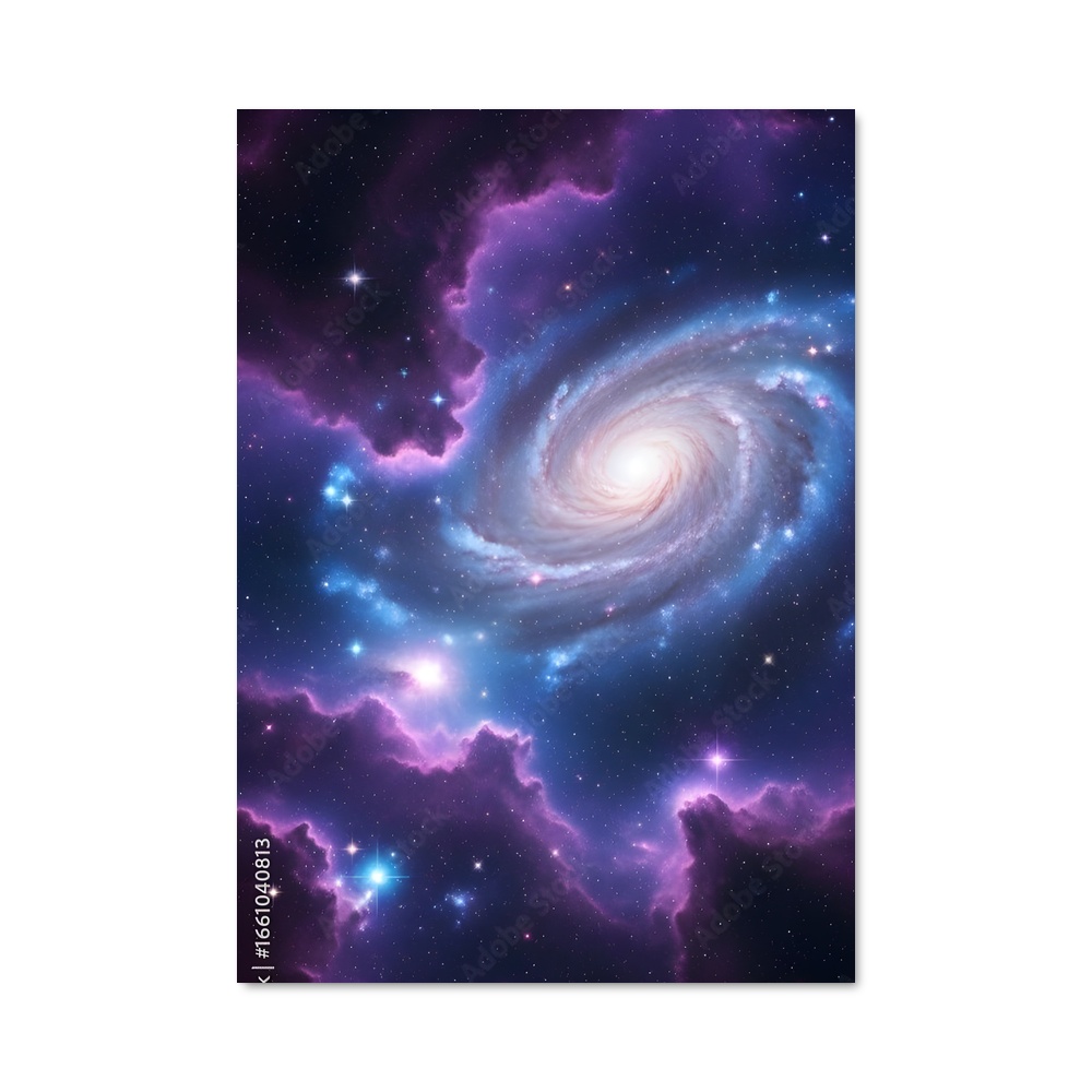 Poster Éblouissante spirale galactique